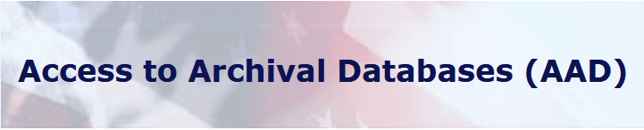 Access to Archival Databases (AAD)